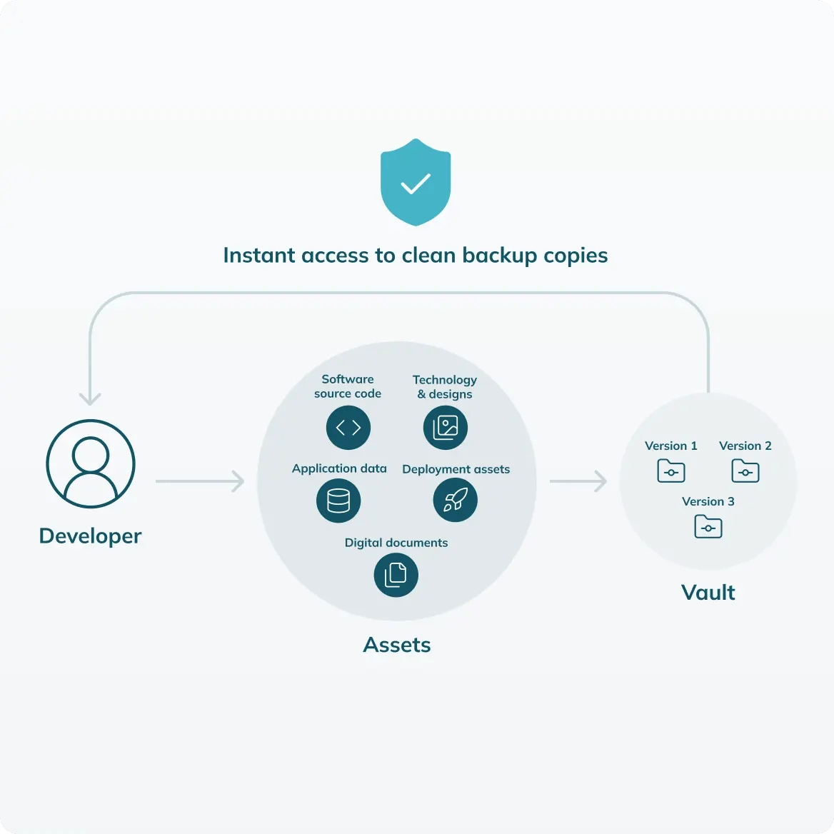Diagram explaining what Software Backup is.